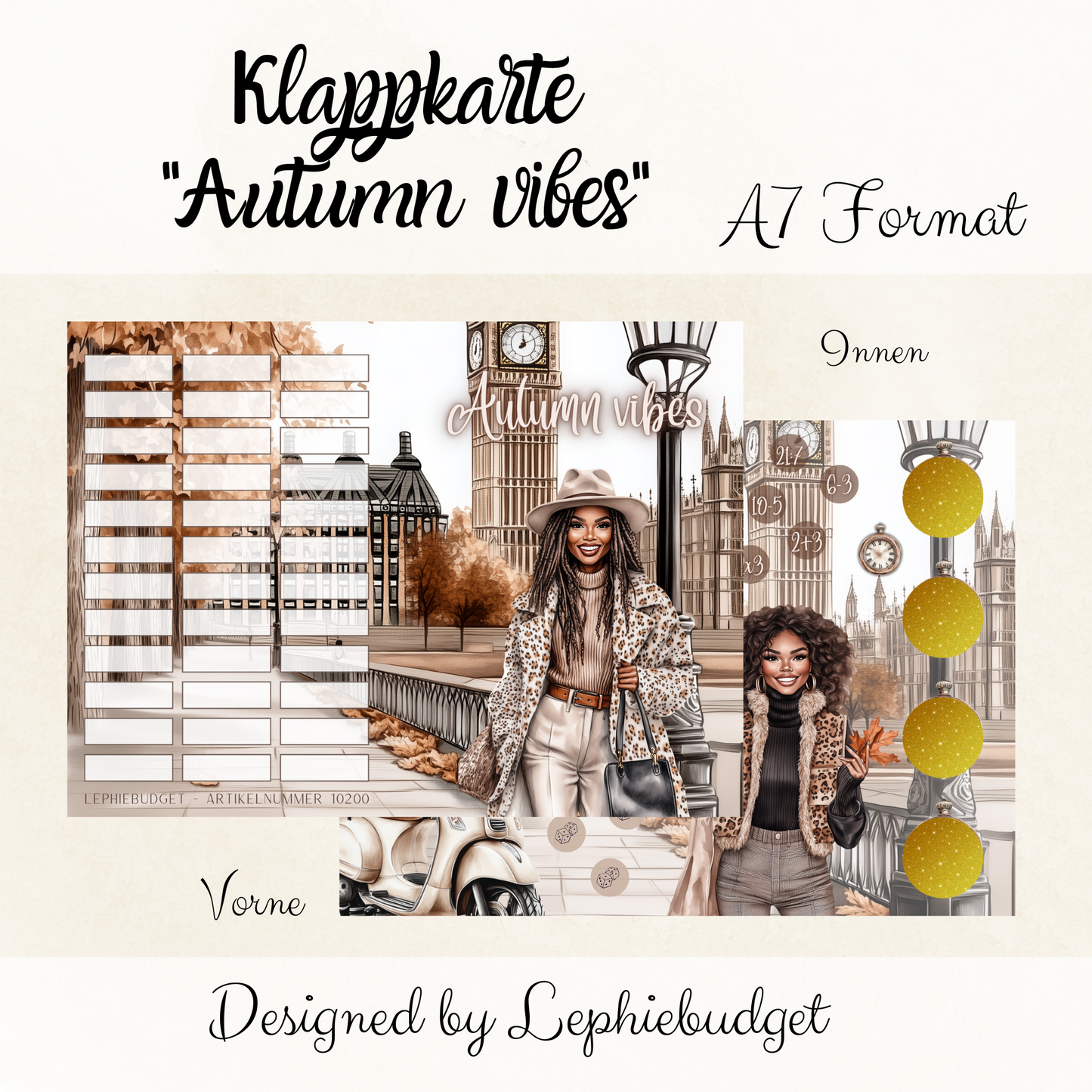 Autumn Vibes / Klappkarte A7