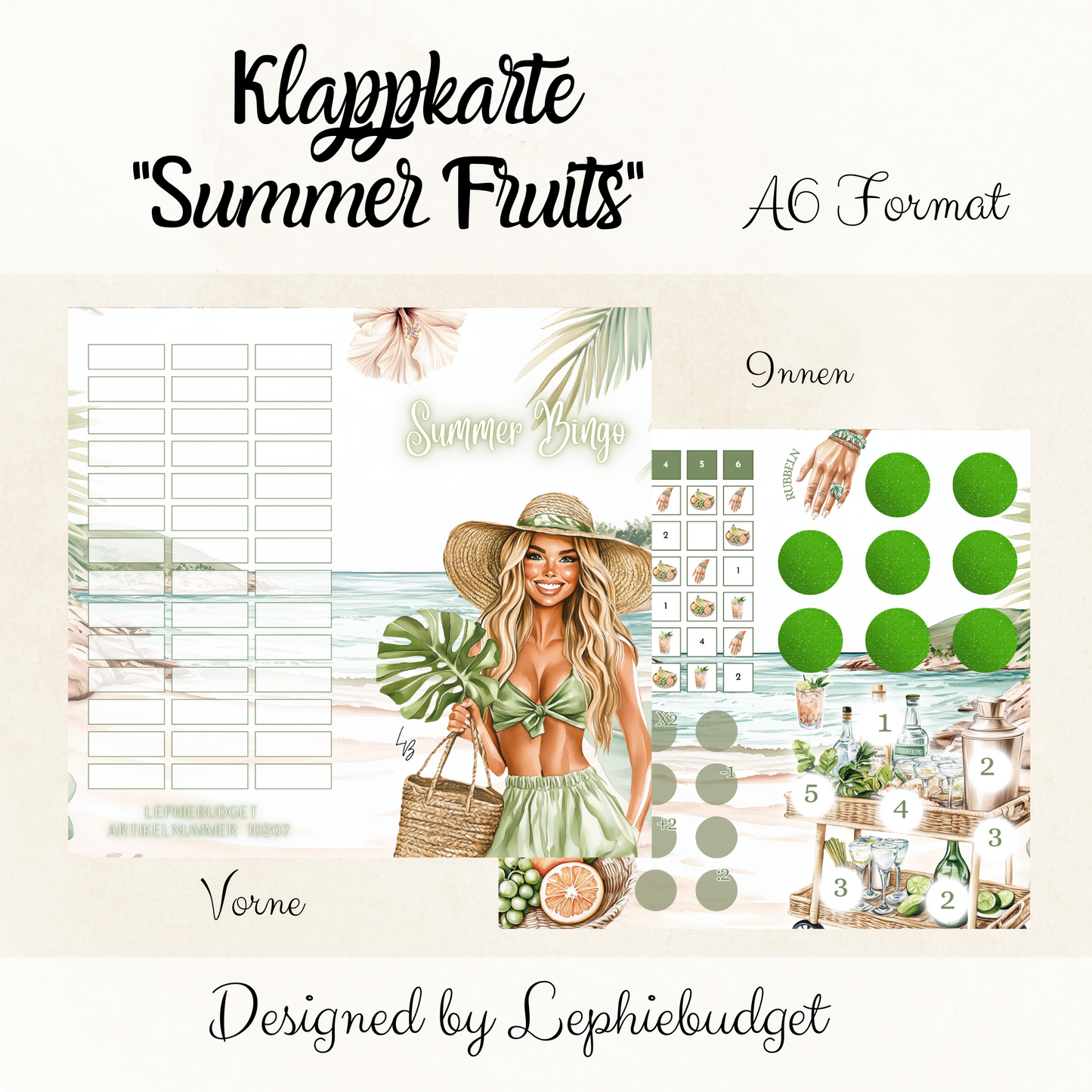 Summer Bingo / Klappkarte