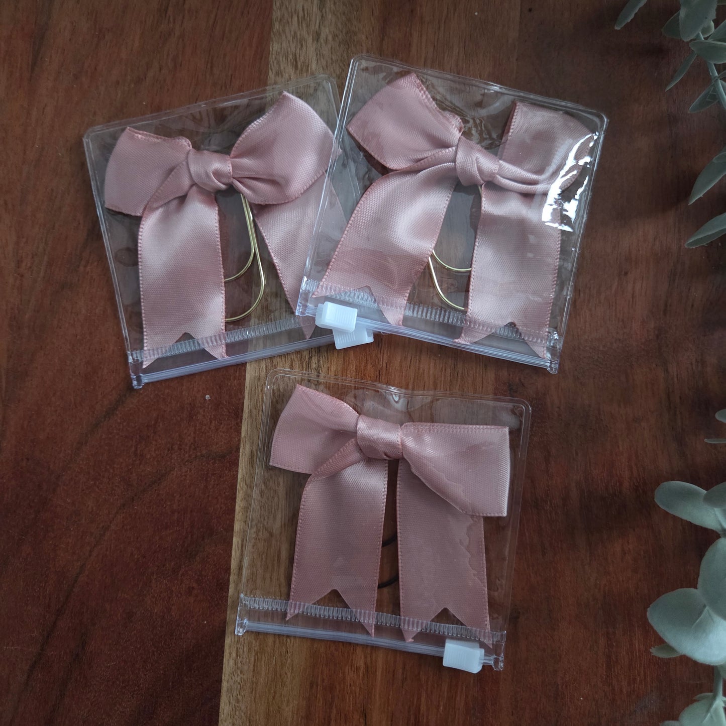 Büroklammern "Satinschleifen rosa"