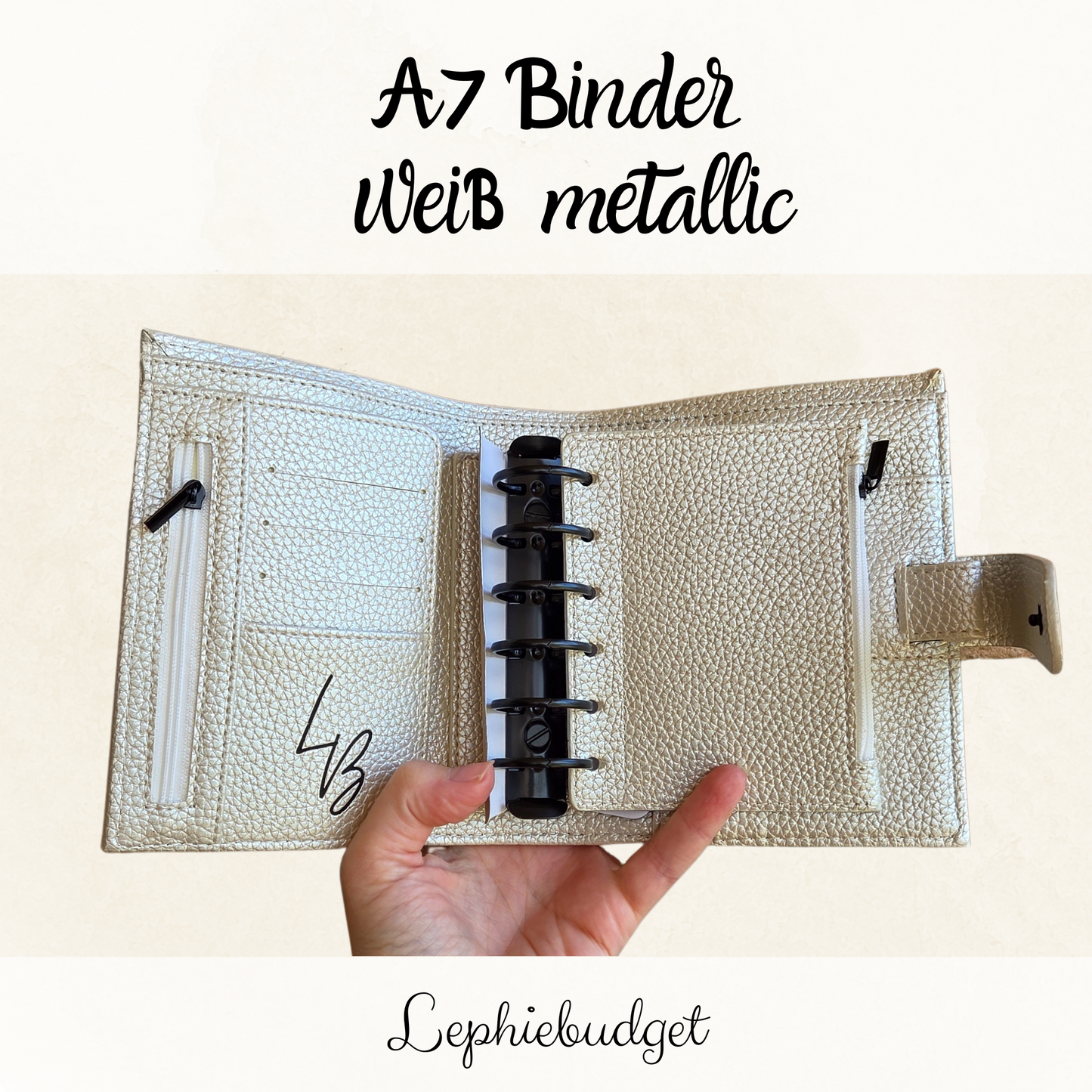 A7 Binder weiss metallic