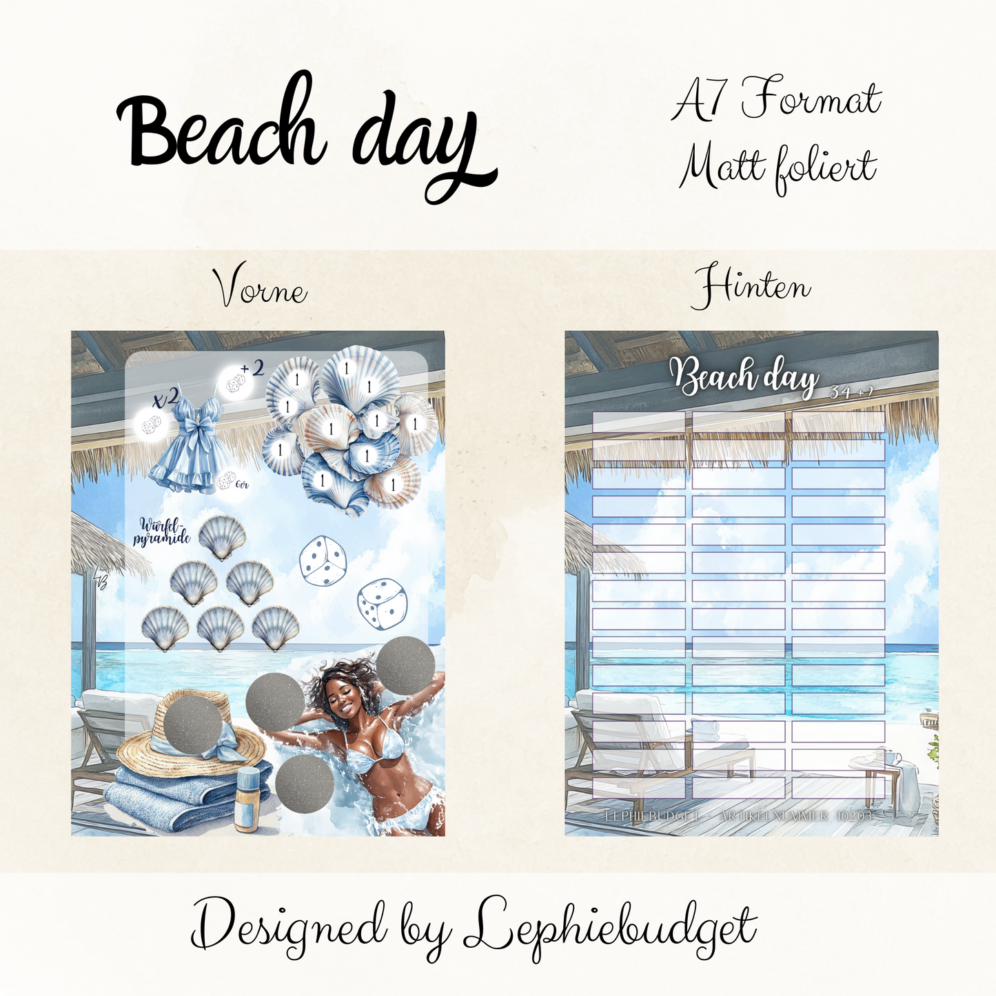 Beach day / A7 zum einheften