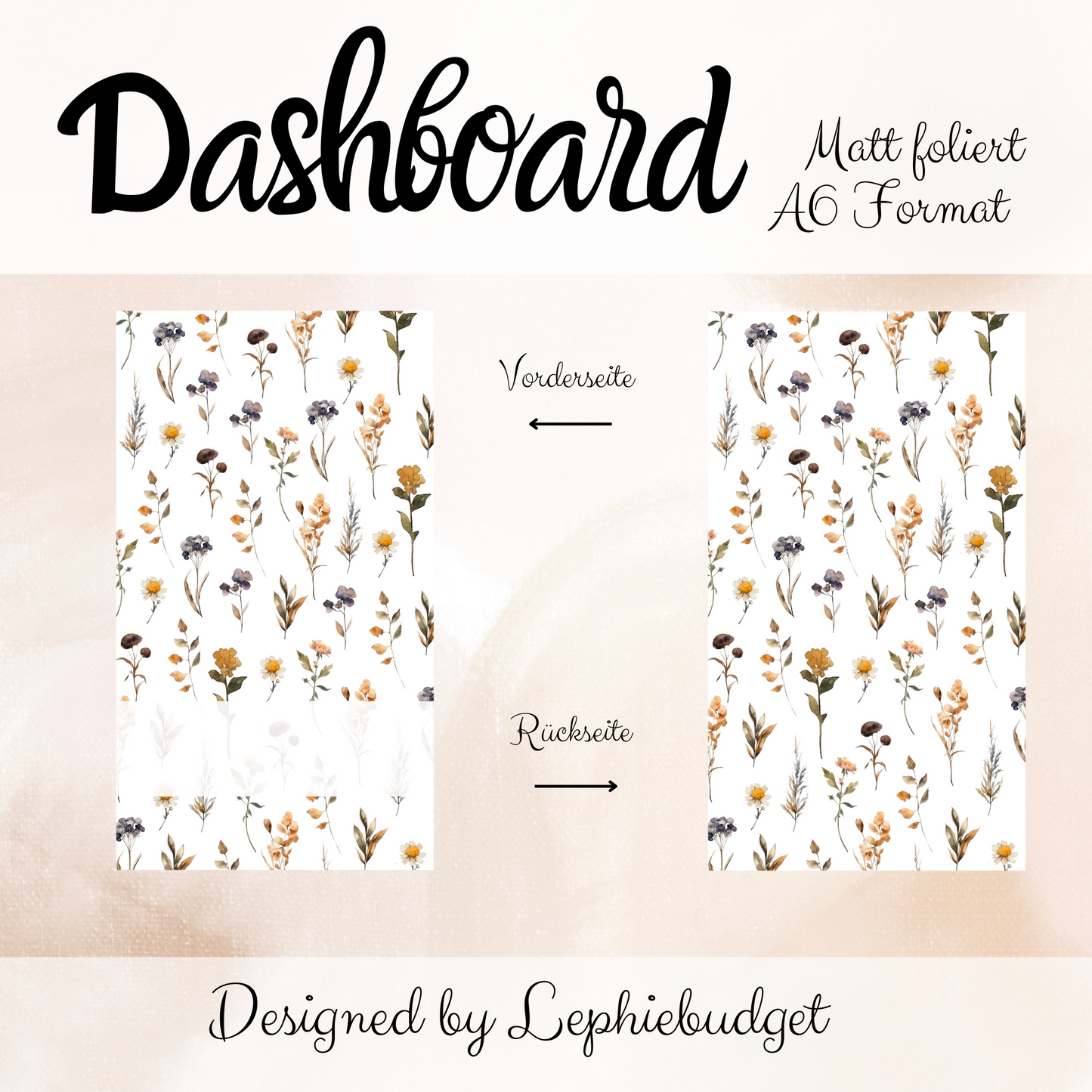Dashboard "Wildflower" / A6 Format