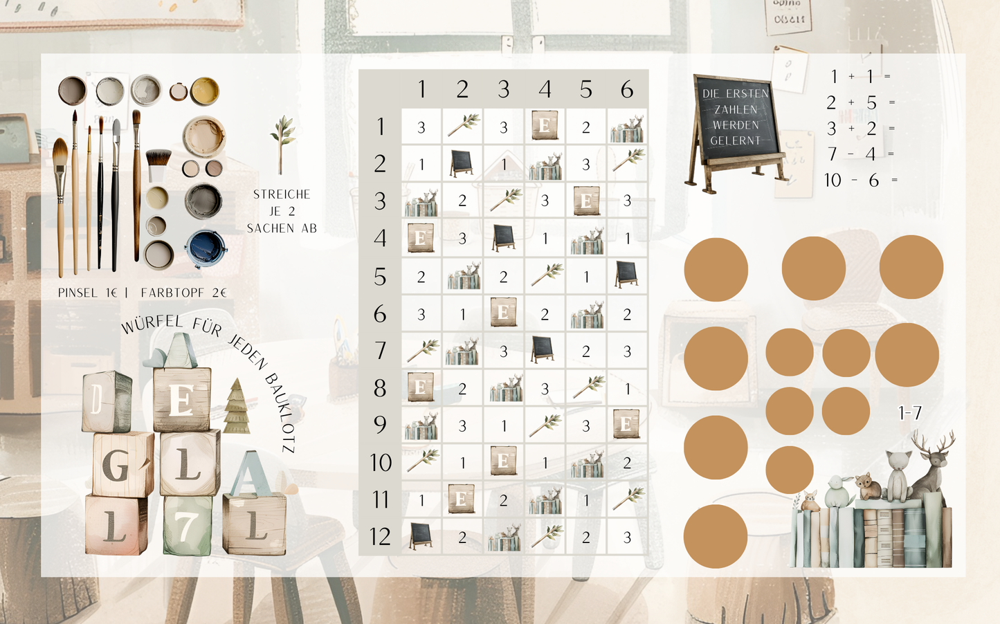 Kindergarten / Dreifach Klappkarte