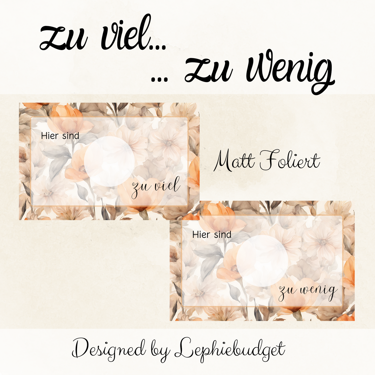 Zu viel...zu wenig Tracker