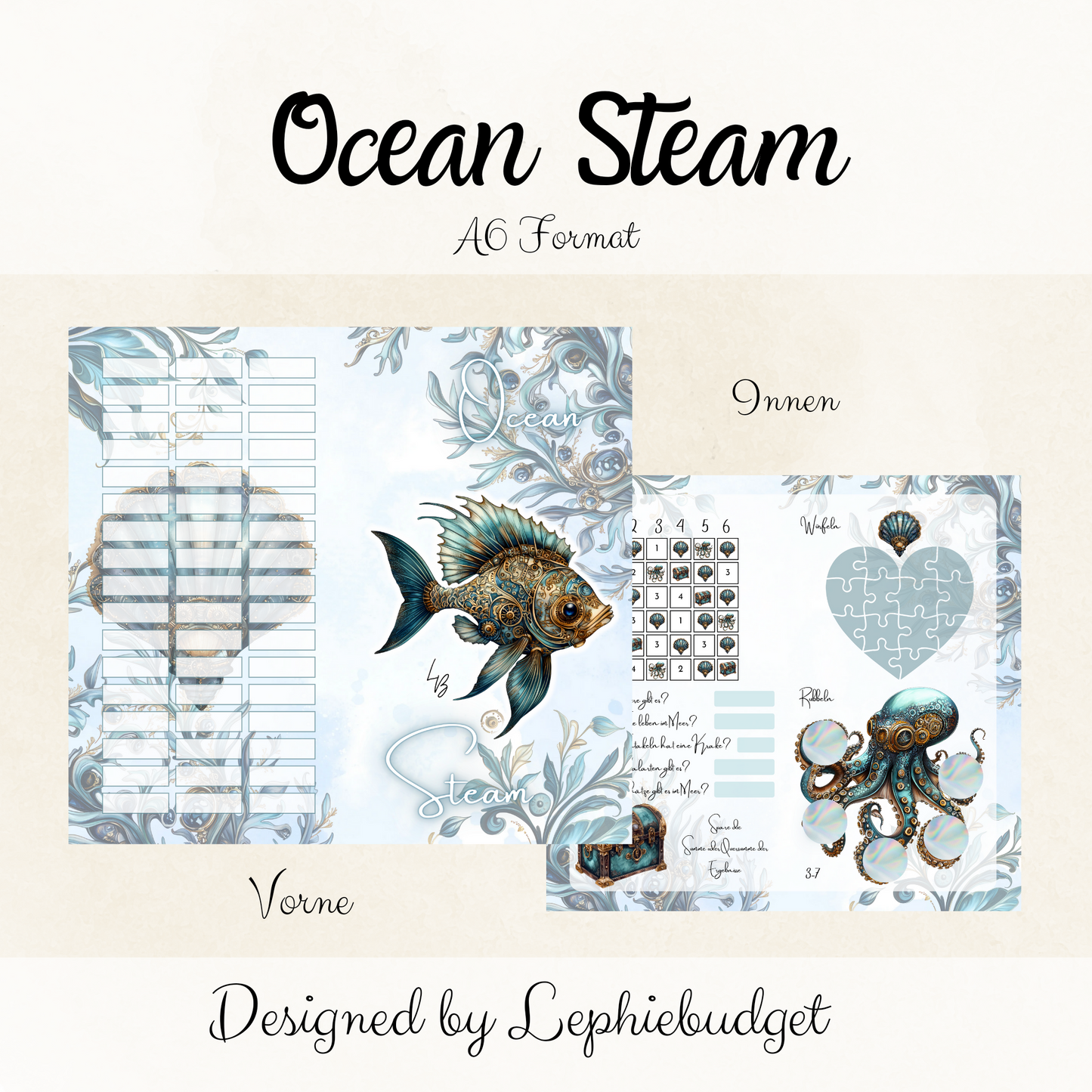 Ocean Steam / Klappkarte