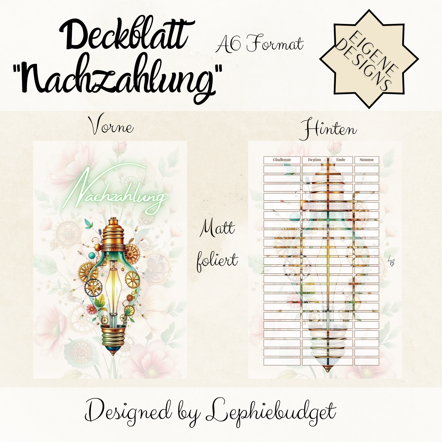 Deckblätter (2 verschiedene)