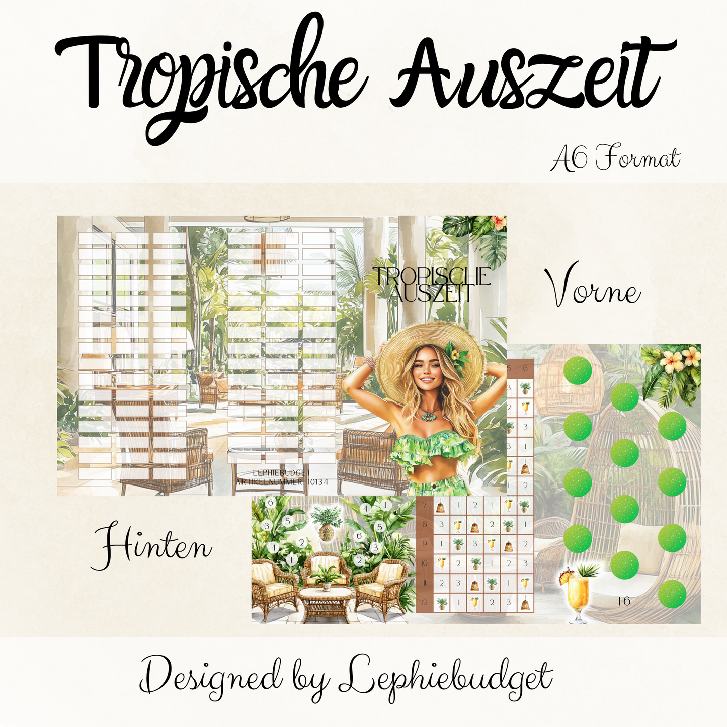 Tropische Auszeit / Klappkarte