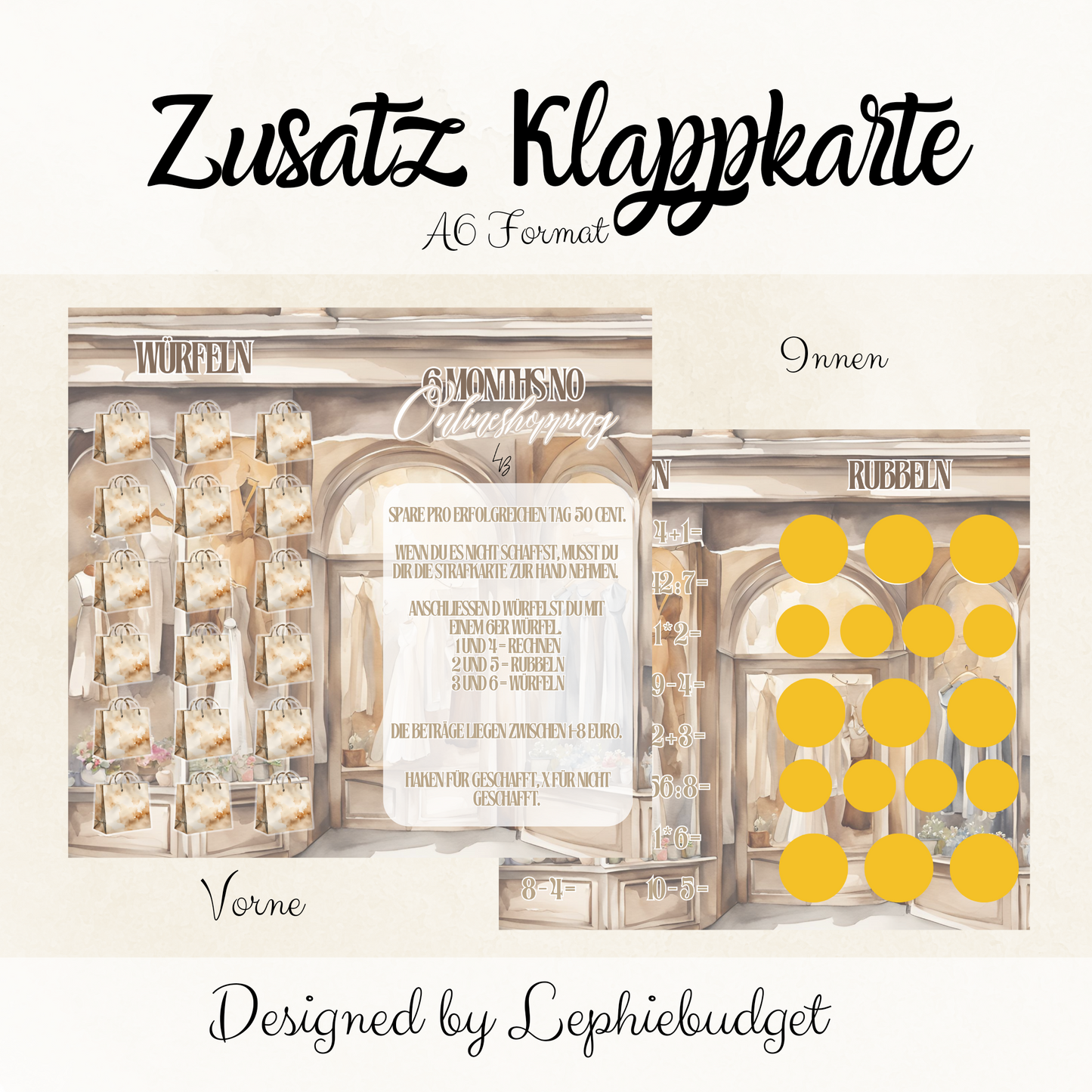 No Onlineshopping / Klappkarten