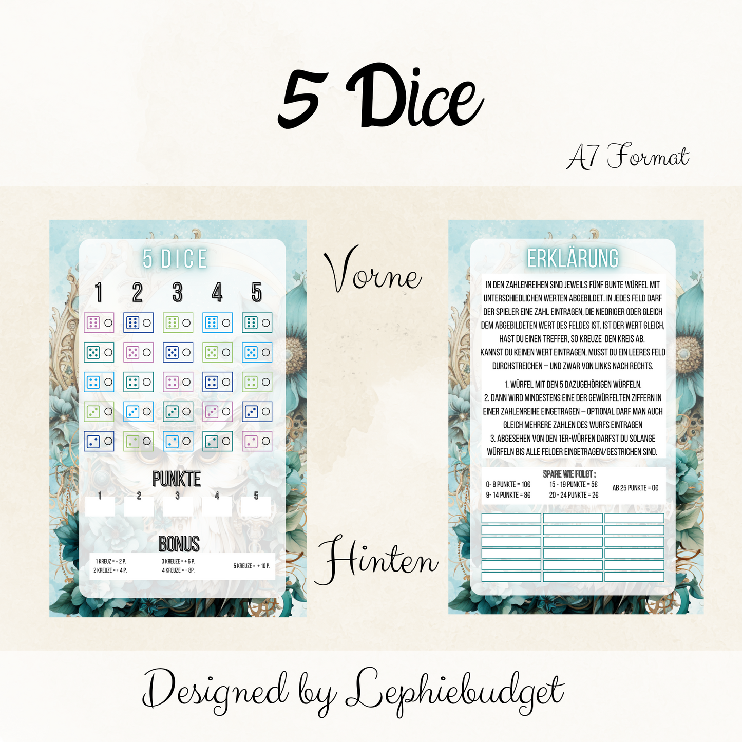 5 Dice / Würfelspiel