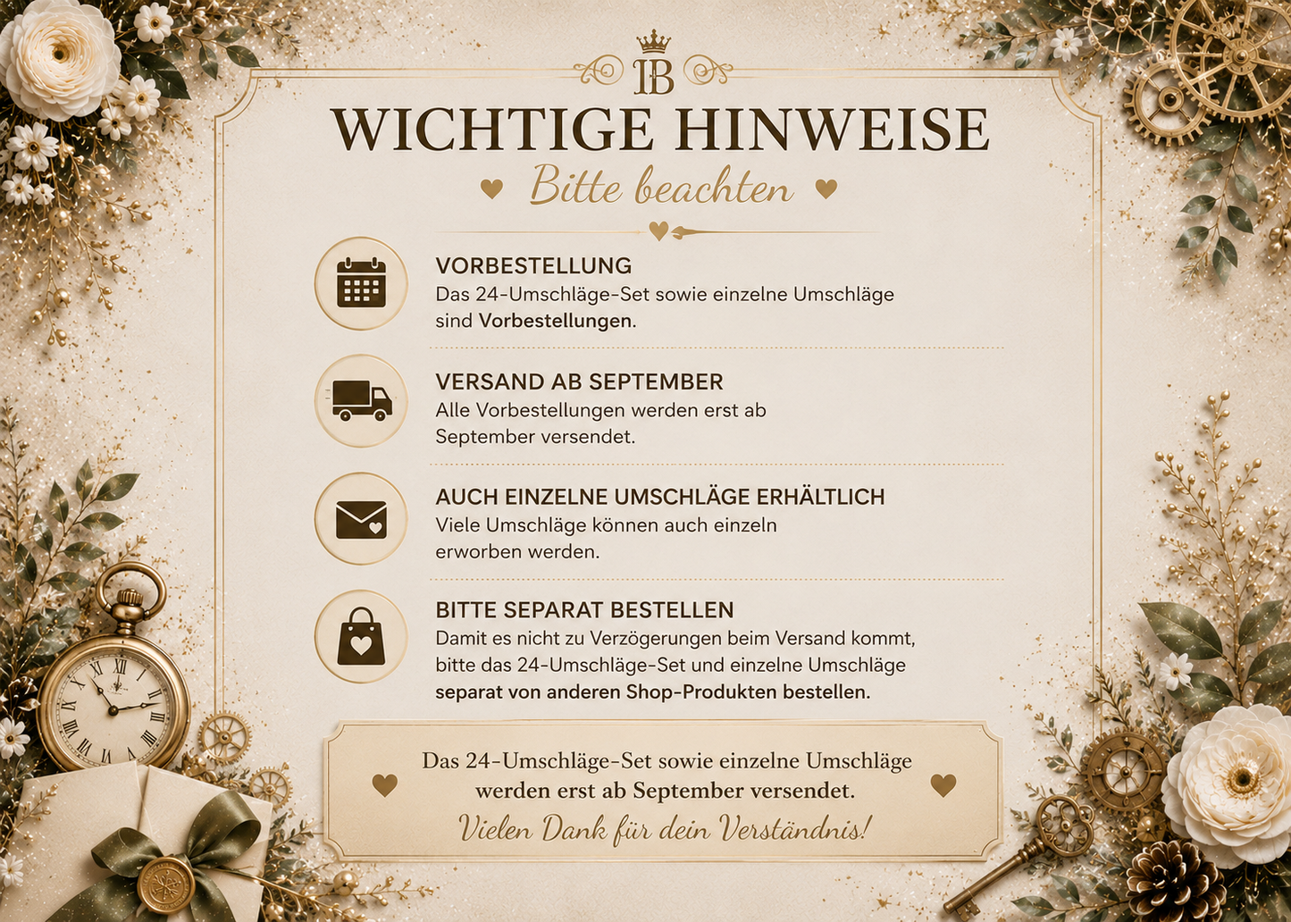 24 UmschlÀge (Vorbestellung)