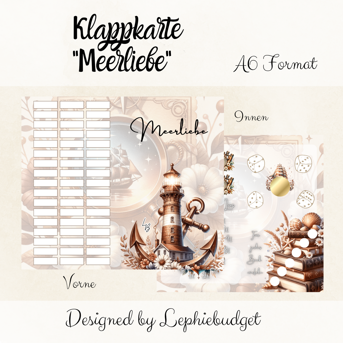 Meerliebe / Klappkarte