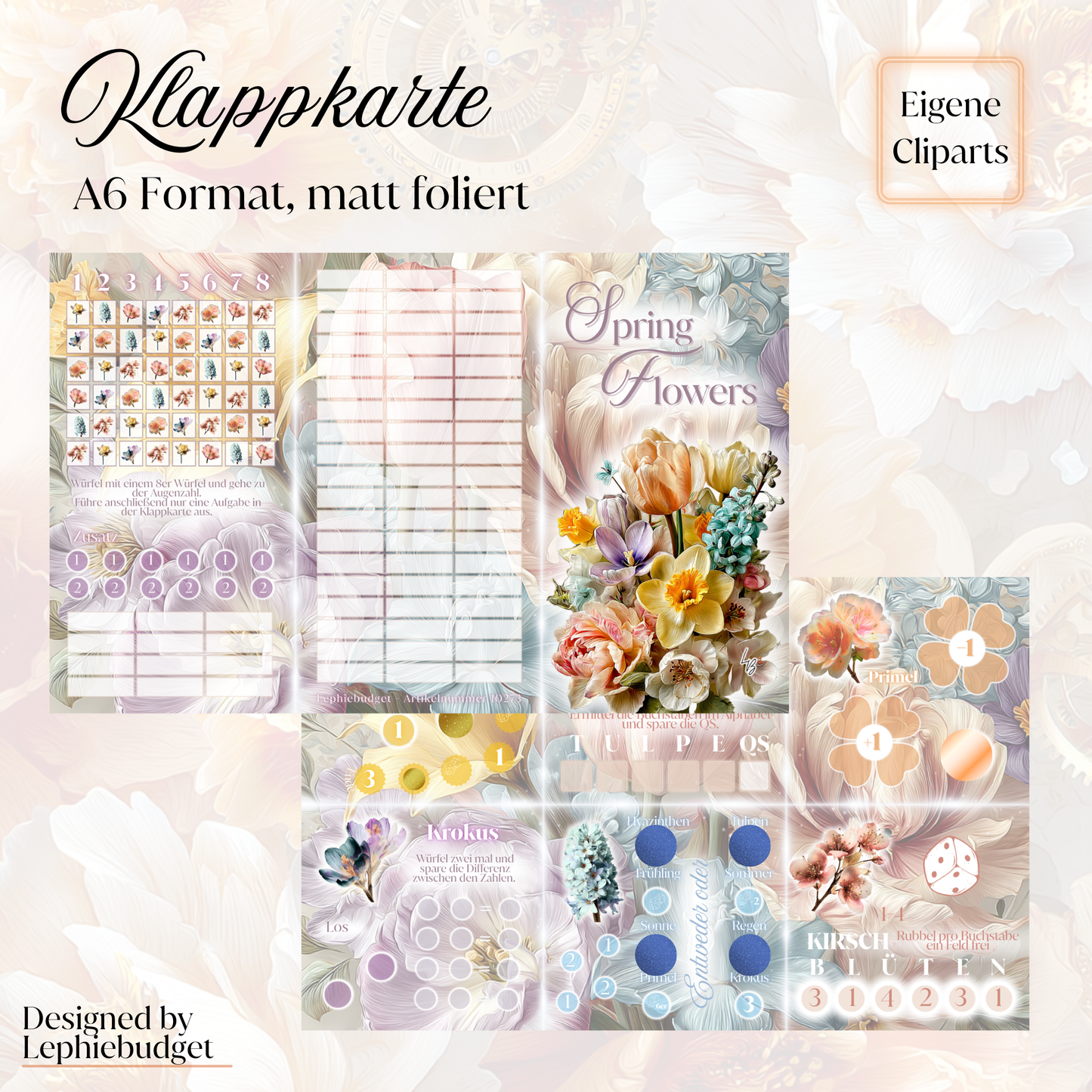 Spring Flowers/ Klappkarte