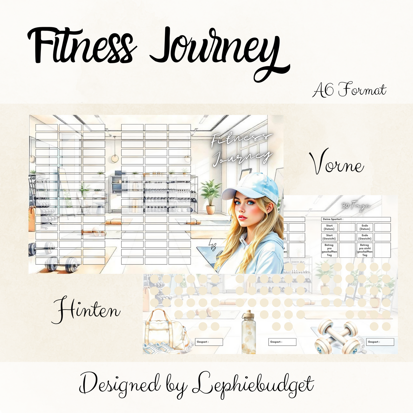 Fitness Journey / Klappkarte