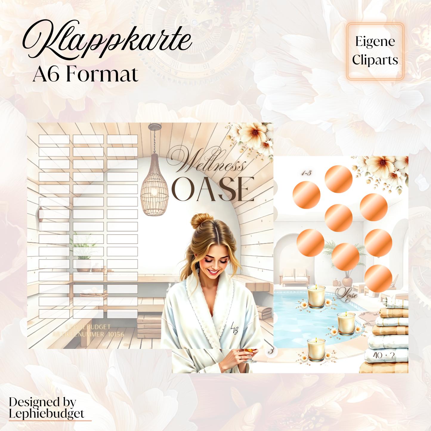 Wellness Oase / Klappkarte