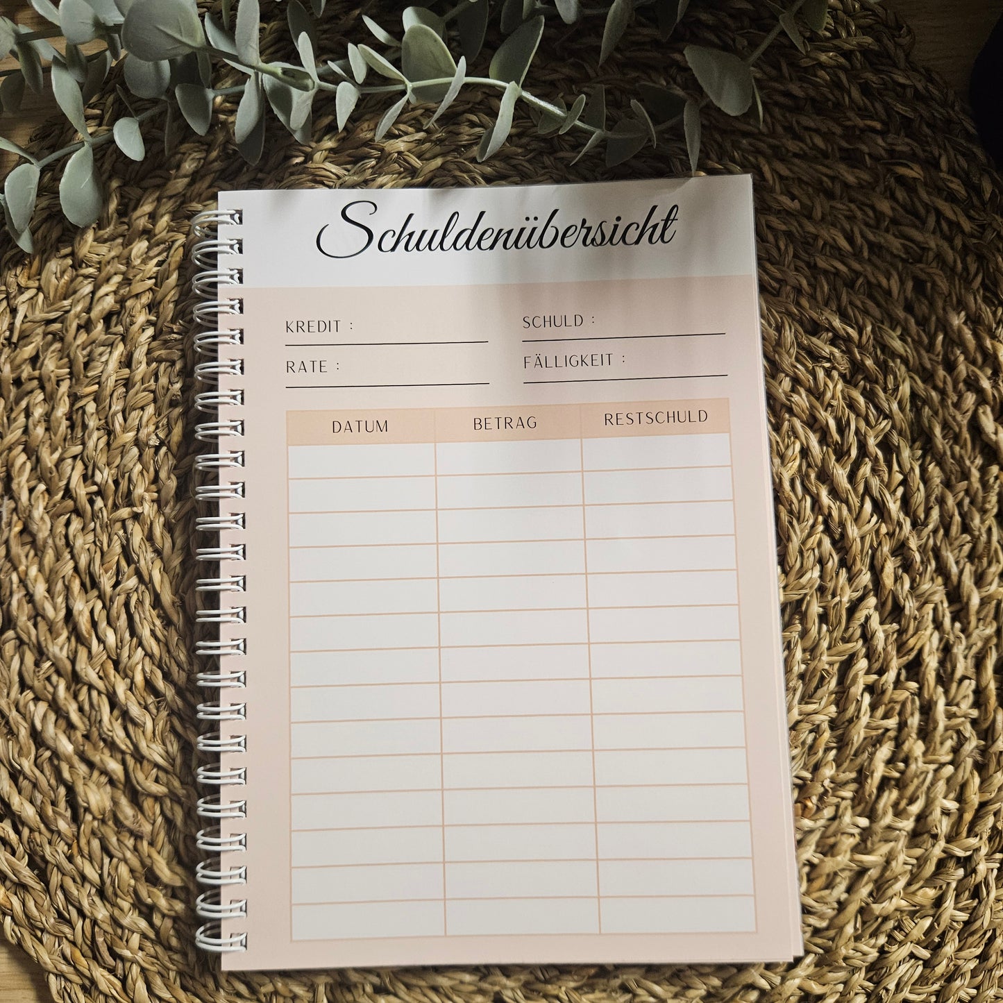 Budgetplaner gebunden / A5 Format