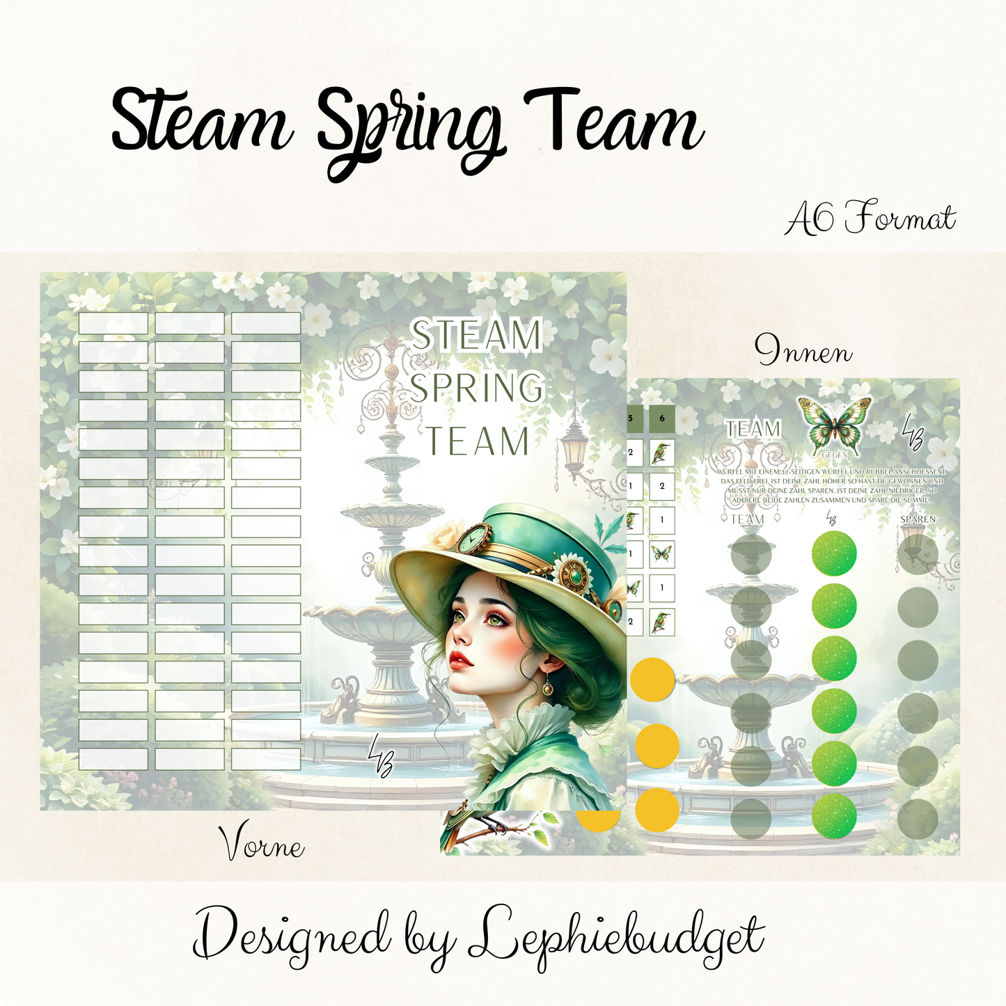 Steam Spring Team / Klappkarte