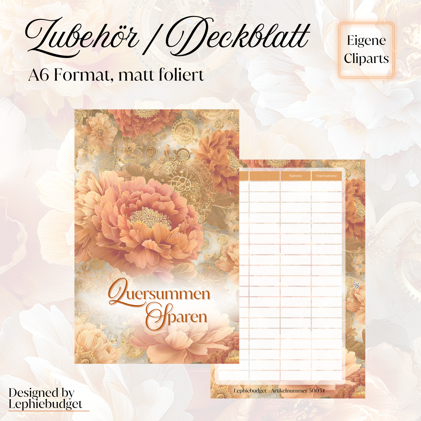 Deckblatt "Quersumme sparen" verschiedene Designs