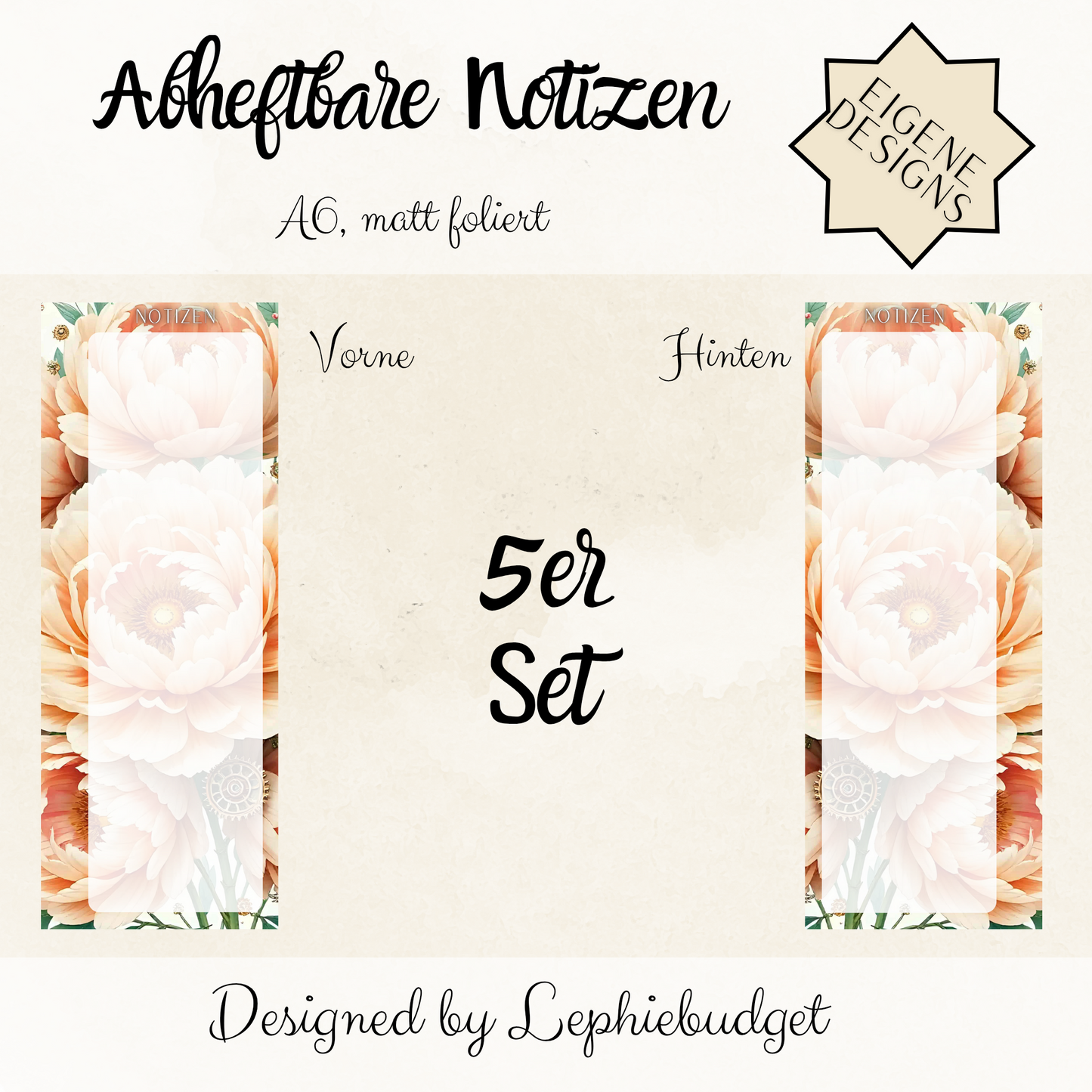 Abheftbare Notizen (5er Set)