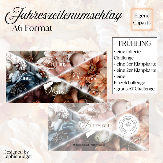 Jahreszeitenumschlag - Frühling / Klappkarte