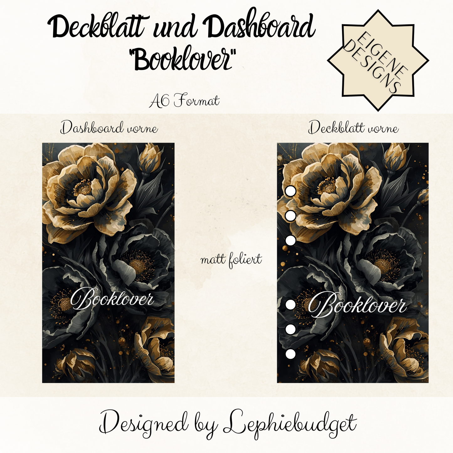 Deckblatt und Dashboard "Booklover"