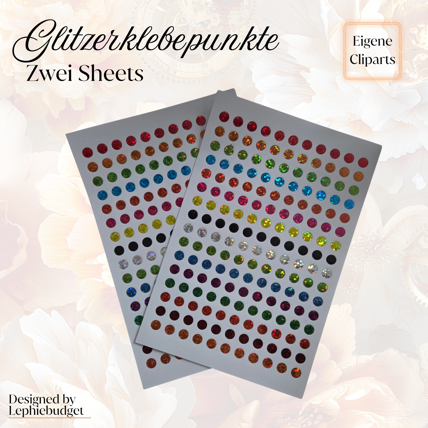 Glitzerklebepunkte (2 Sheets)