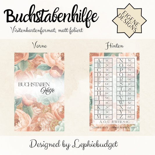 Buchstabenhilfe (foliert)