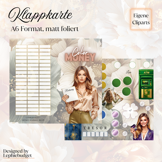 Color Money / folierte Klappkarte