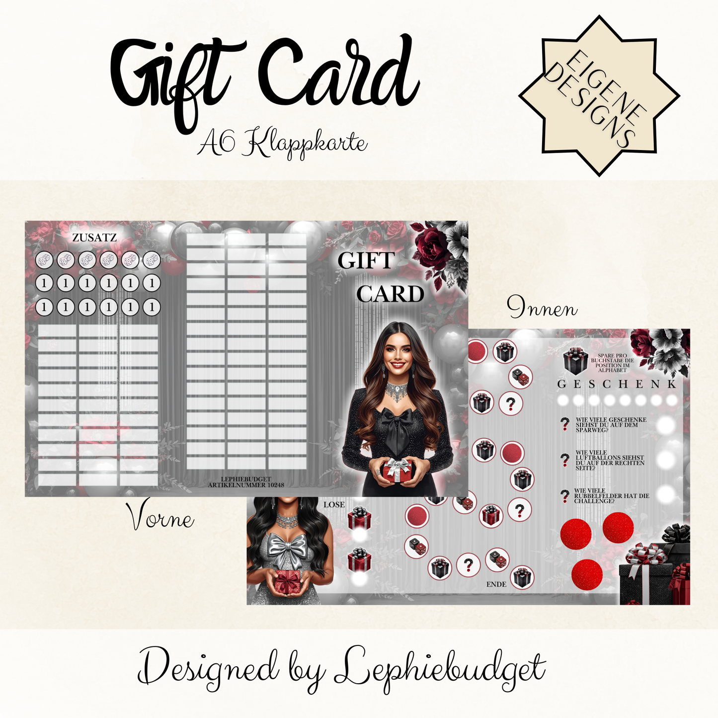 Gift Card / folierte Klappkarte