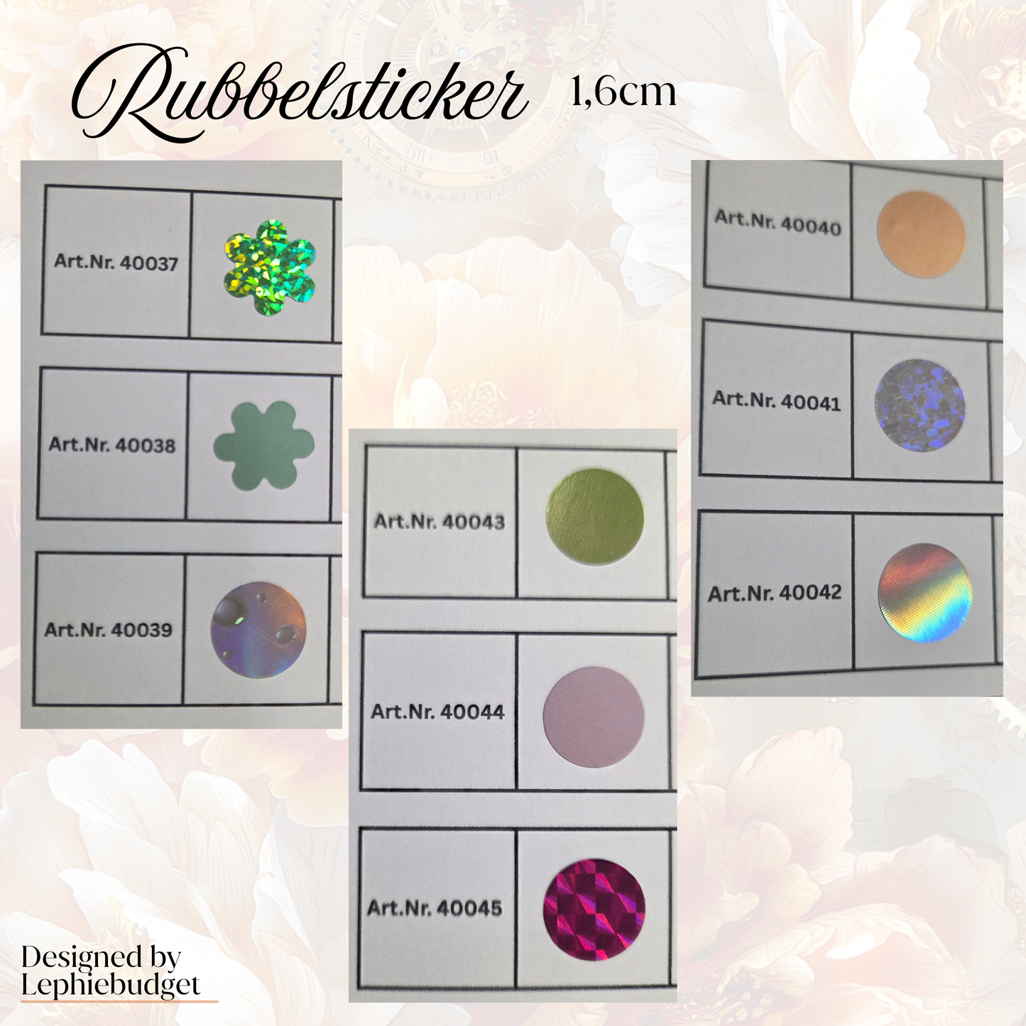 Verschiedene Rubbelsticker