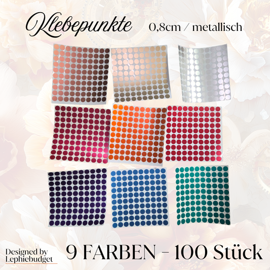 Klebepunkte 0,8cm - verschiedene Farben