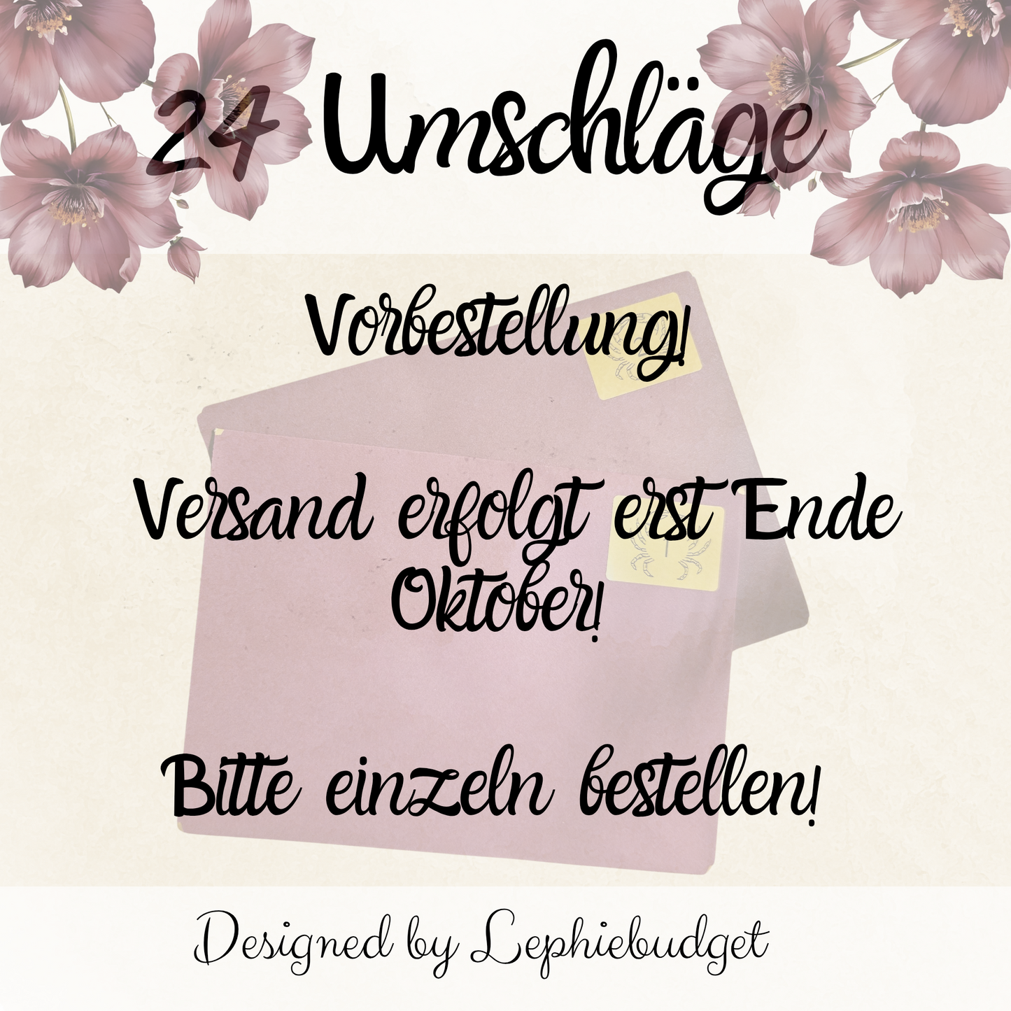 24 Umschläge (Vorbestellung)