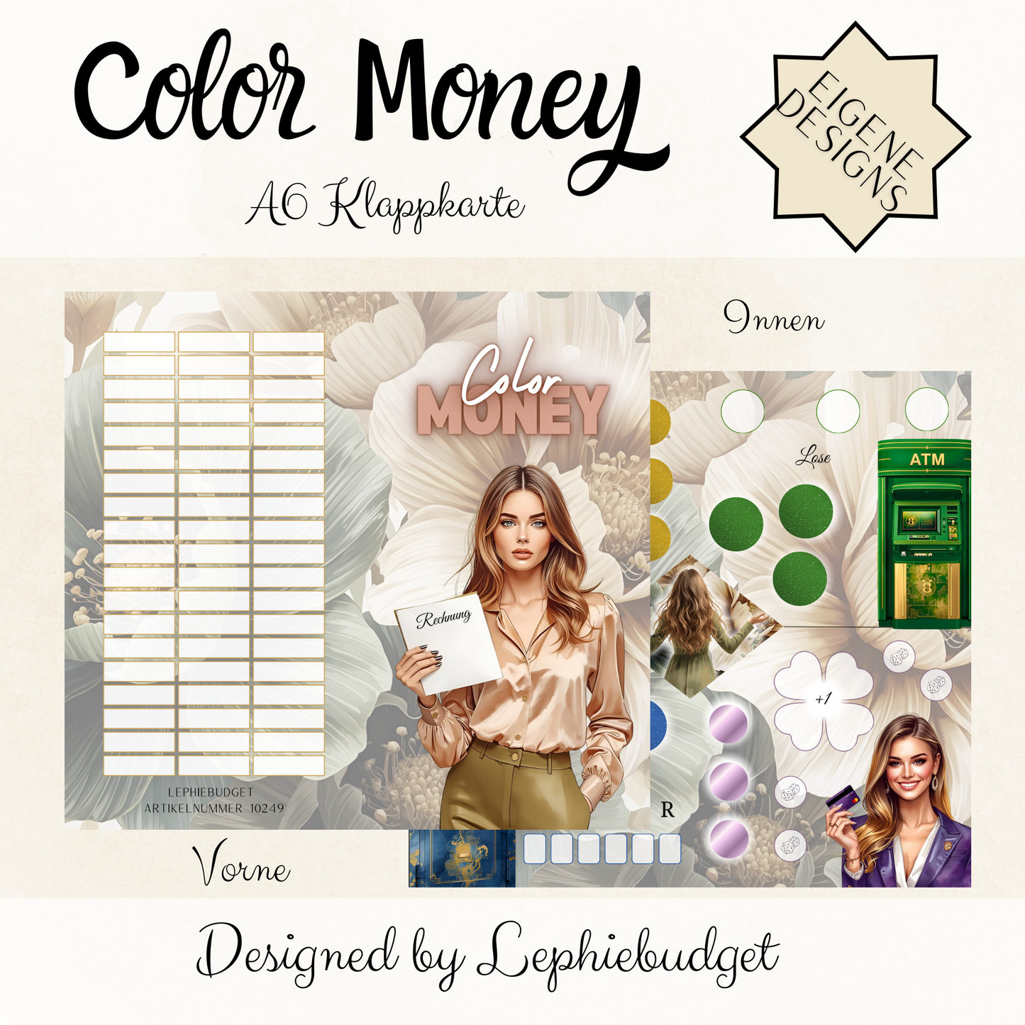 Color Money / folierte Klappkarte