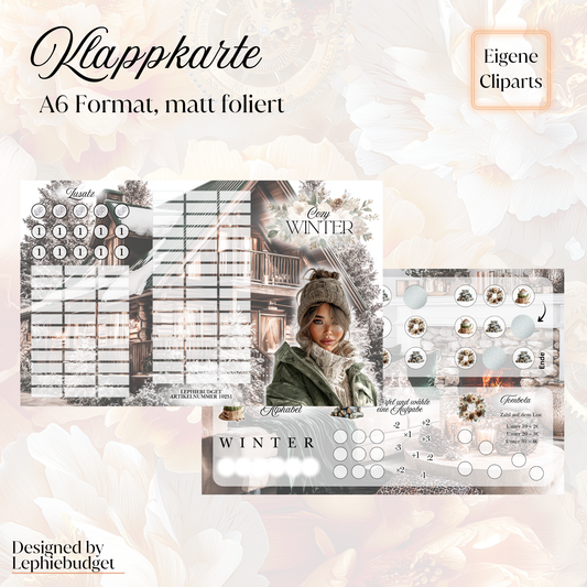 Cozy Winter / folierte Klappkarte