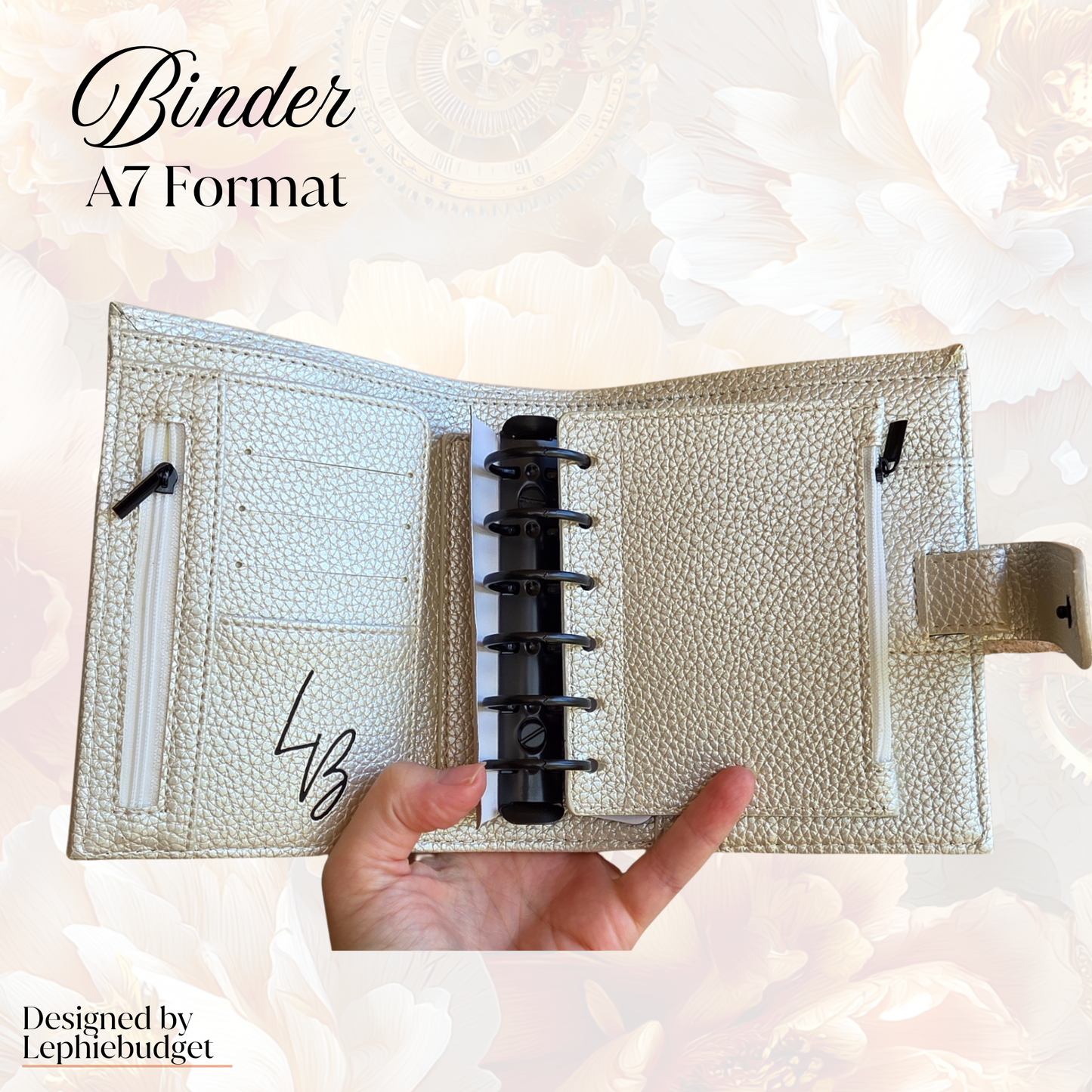 A7 Binder weiss metallic