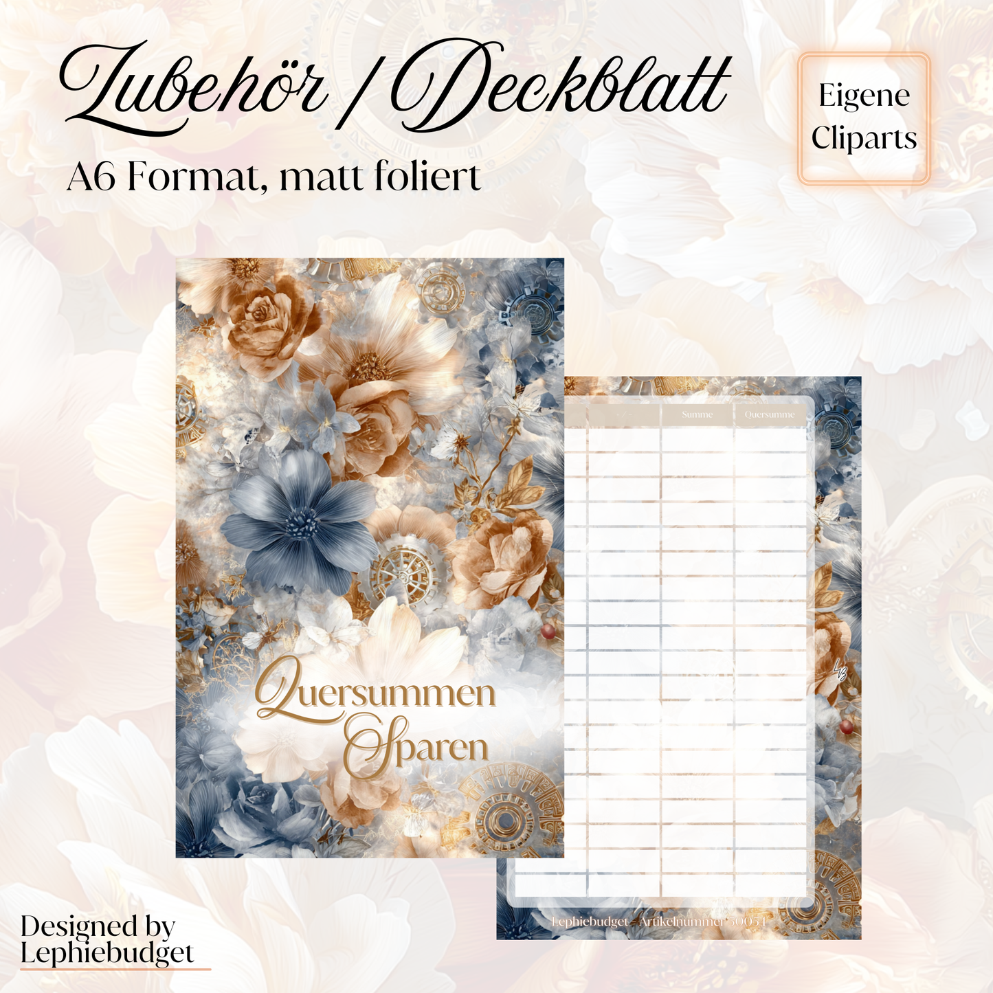Deckblatt "Quersumme sparen" verschiedene Designs