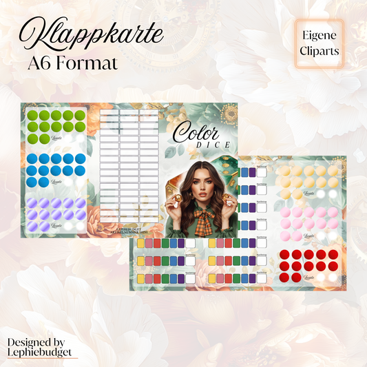 Color Dice/ folierte Klappkarte