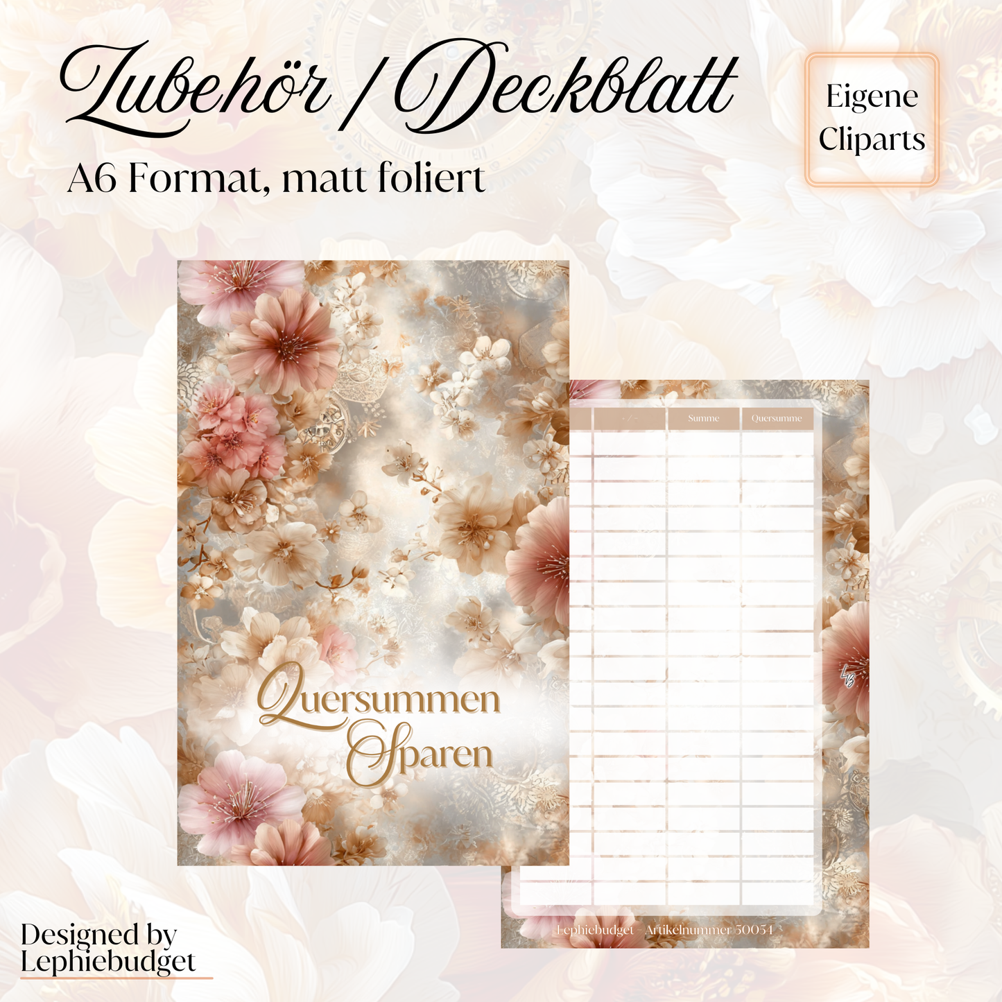 Deckblatt "Quersumme sparen" verschiedene Designs